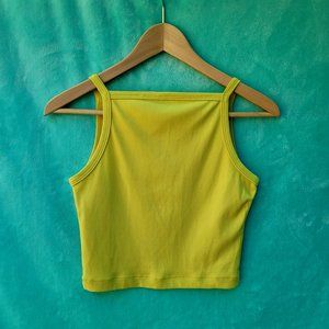 Beautiful vintage Rampage chartreuse cropped tank top size S/M